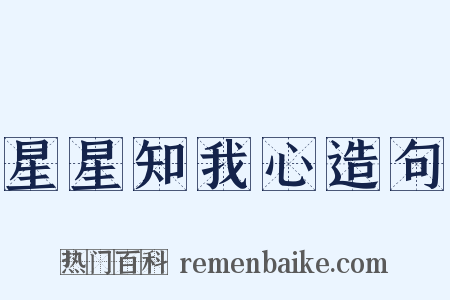 星星知我心造句是什么意思的图片